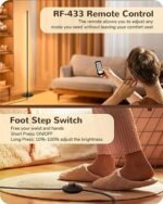 EDISHINE LED Corner Floor Lamp Set of 2 - 57.5" Dimmable Tall Lights with Remote, 7 Color Temperatures (Black) - Image 4