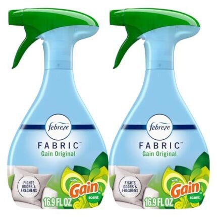 Febreze Odor-Fighting Fabric Refresher with Gain, Original, 16.9 fl oz, Pack of 2