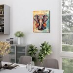 Vintage Elephant Wall Art | Colorful Boho Mandala Canvas for Living Room, Yoga & Office Decor 12x16" - Image 3
