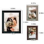 LUCKYLIFE 10-Pack Picture Frame Set: Gallery Wall Collage with 8x10, 5x7, and 4x6 Frames in 3 Finishes. - Image 6