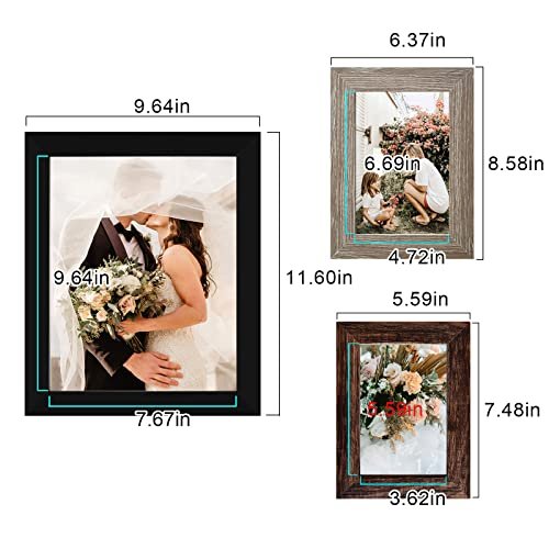 51mMjLoFHYL._SL500_.jpg LUCKYLIFE 10-Pack Picture Frame Set: Gallery Wall Collage with 8x10, 5x7, and 4x6 Frames in 3 Finishes. - Image 6