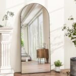 HARRITPURE 56"x21" Full-Length Arch Floor Mirror: Stylish Aluminum Frame, Free-Standing or Wall-Mounted for Modern Bedrooms. - Image 4