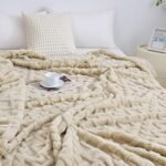 Aganear Fleece Throw Blanket: Soft, Lightweight & Cozy Blanket for Women - Ideal Gift for Any Occasion (50"x60", Khaki) - Image 5