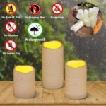 Artmarry Flameless Candles Set: 3 Ivory Pillars (4", 5", 6") with Remote & 400+ Hours of Flickering Light. - Image 2