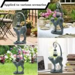 IVCOOLE Resin Cat Statue with Solar Lantern - Stunning 15.3" Garden Decor, Perfect Outdoor Gift! - Image 7