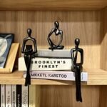 Prettidecor Gold Thinker Statue Set of 3 - Modern Abstract Resin Decor for Office, Living Room, Bedroom - Image 3