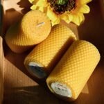 Set of 3 Handmade Beeswax Pillar Candles - Pure Beeswax Rolled for Gifts & Home Decor (2x3.4 in) - Image 7