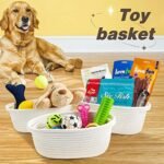 Pro Goleem Small Woven Basket – Ideal for Mother’s Day Gifts or Storage, 12"x8"x5", White, with Handles. - Image 8