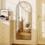 HARRITPURE 56"x21" Full-Length Arch Floor Mirror: Stylish Aluminum Frame, Free-Standing or Wall-Mounted for Modern Bedrooms. - Image 2