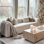 Acanva Cream Velvet 3-Seater Sofa: Modern Minimalist Comfort for Living Room or Apartment - Image 3