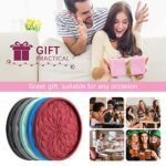 ME.FAN Silicone Coasters with Holder - 6 Pack for Hot/Cold Drinks, Thick, Non-Slip, Black Tray. - Image 7