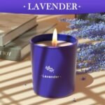 TranquilBliss Lavender Candles: 8 oz Purple Jar, Soy Wax, 45-Hour Burn – Perfect Gift for Mother's Day! - Image 2