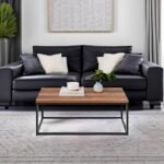 Best Choice Products 44" Rustic Industrial Coffee Table with Thick Wood Grain Top & Metal Frame - Image 2