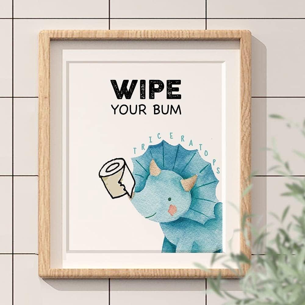 Our Review: Dinosaur Bathroom Art That Makes Us Smile
