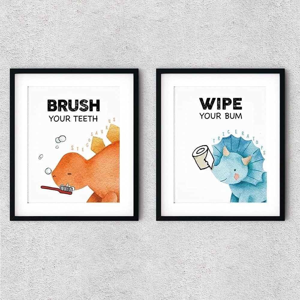 Our Review: Dinosaur Bathroom Art That Makes Us Smile