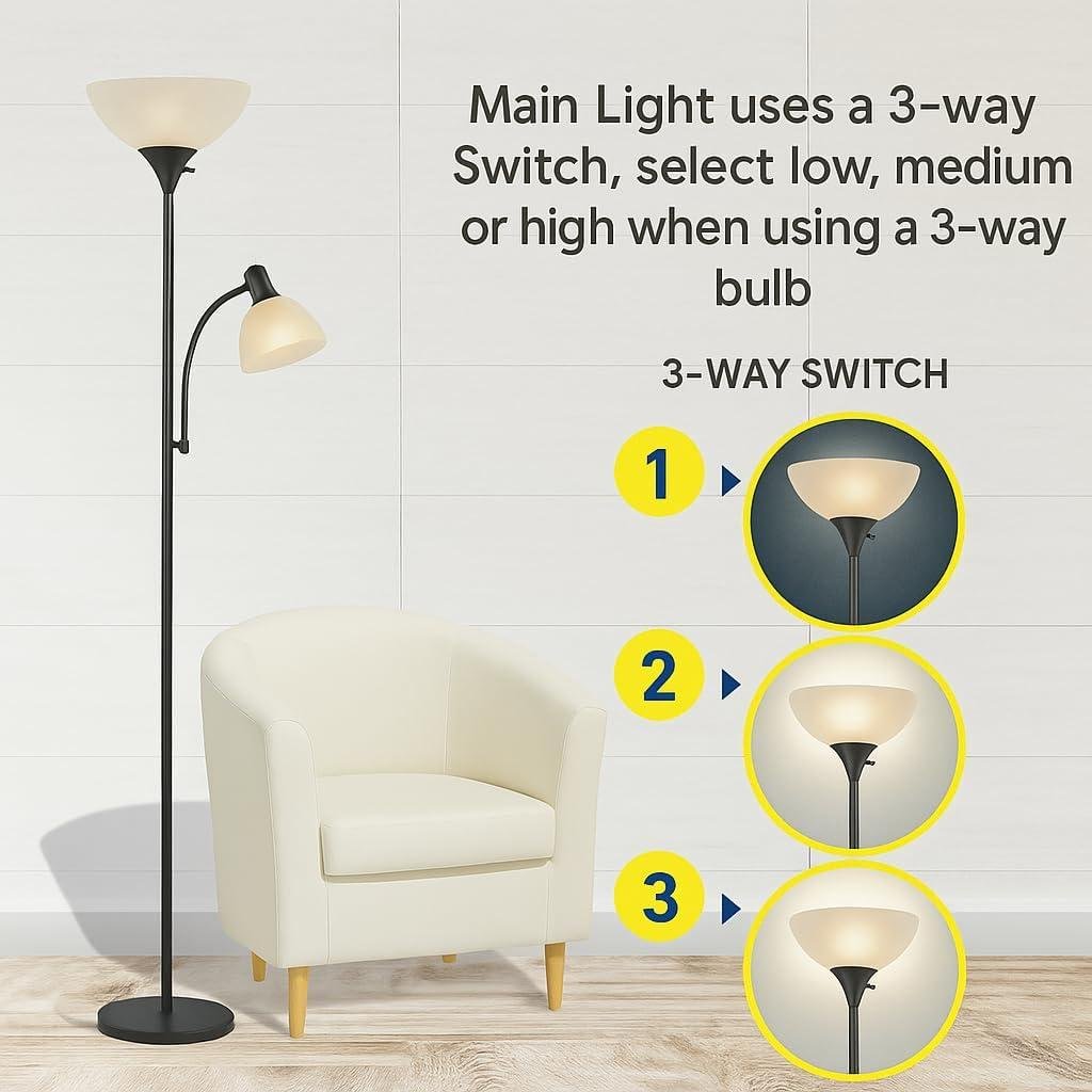 Our Review: Adjustable Black Floor Lamp Brightens Any room Perfectly