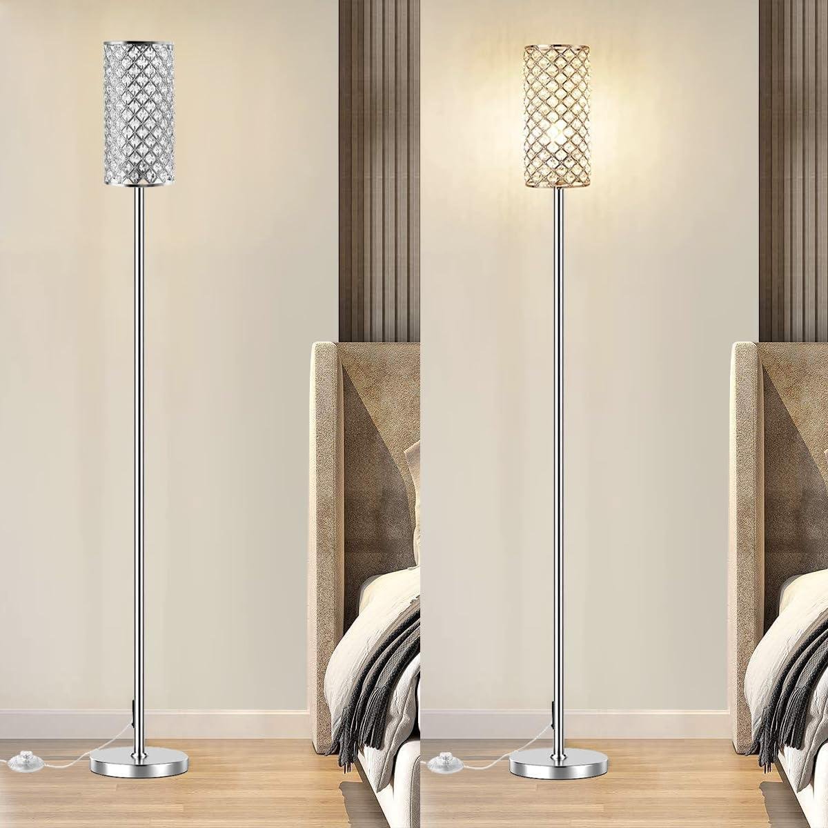 Our Review of Crystal Floor Lamps: Elegant Lighting with 3 CCT LEDs