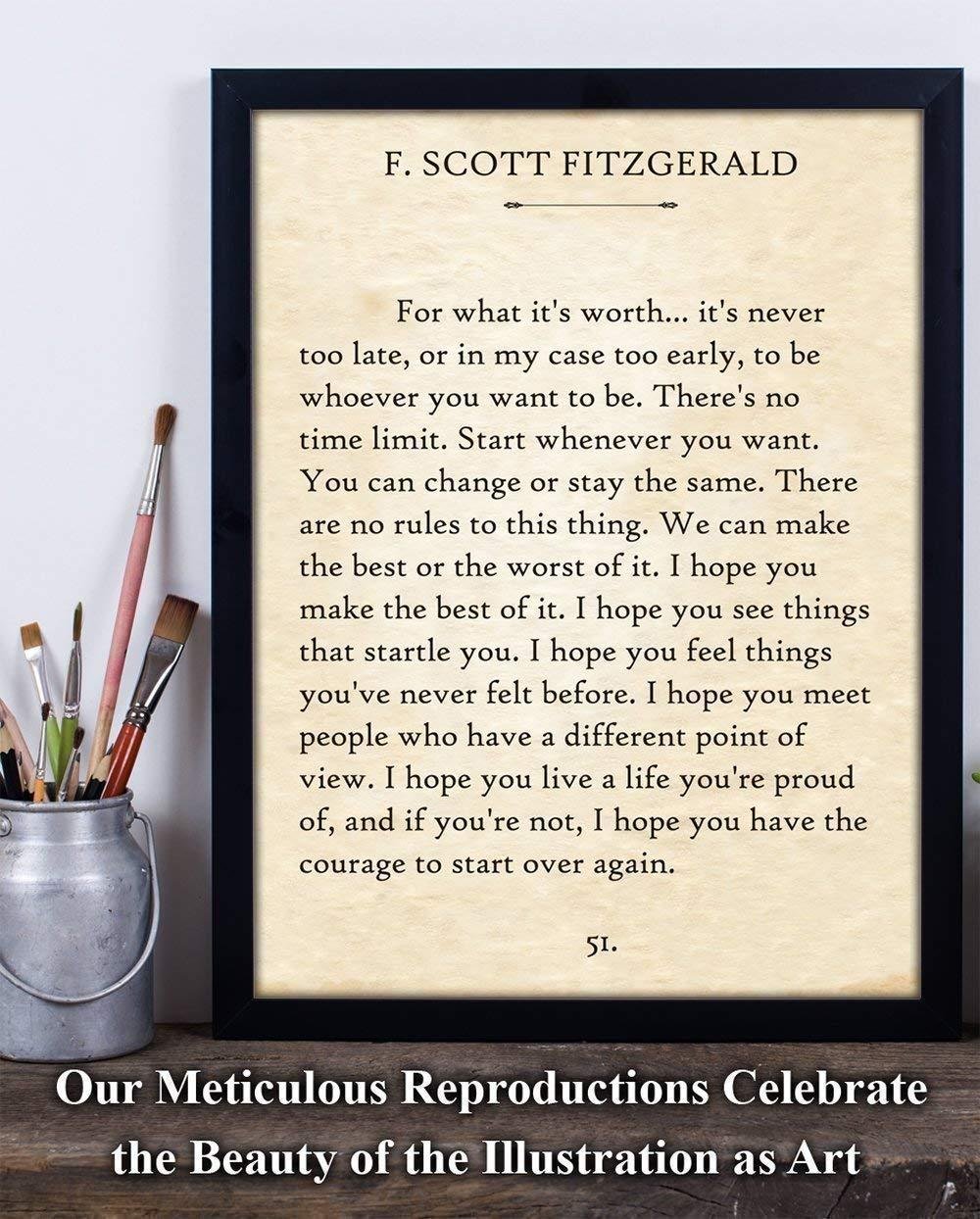 We Explore Fitzgerald's Timeless Words: Wall Art Review