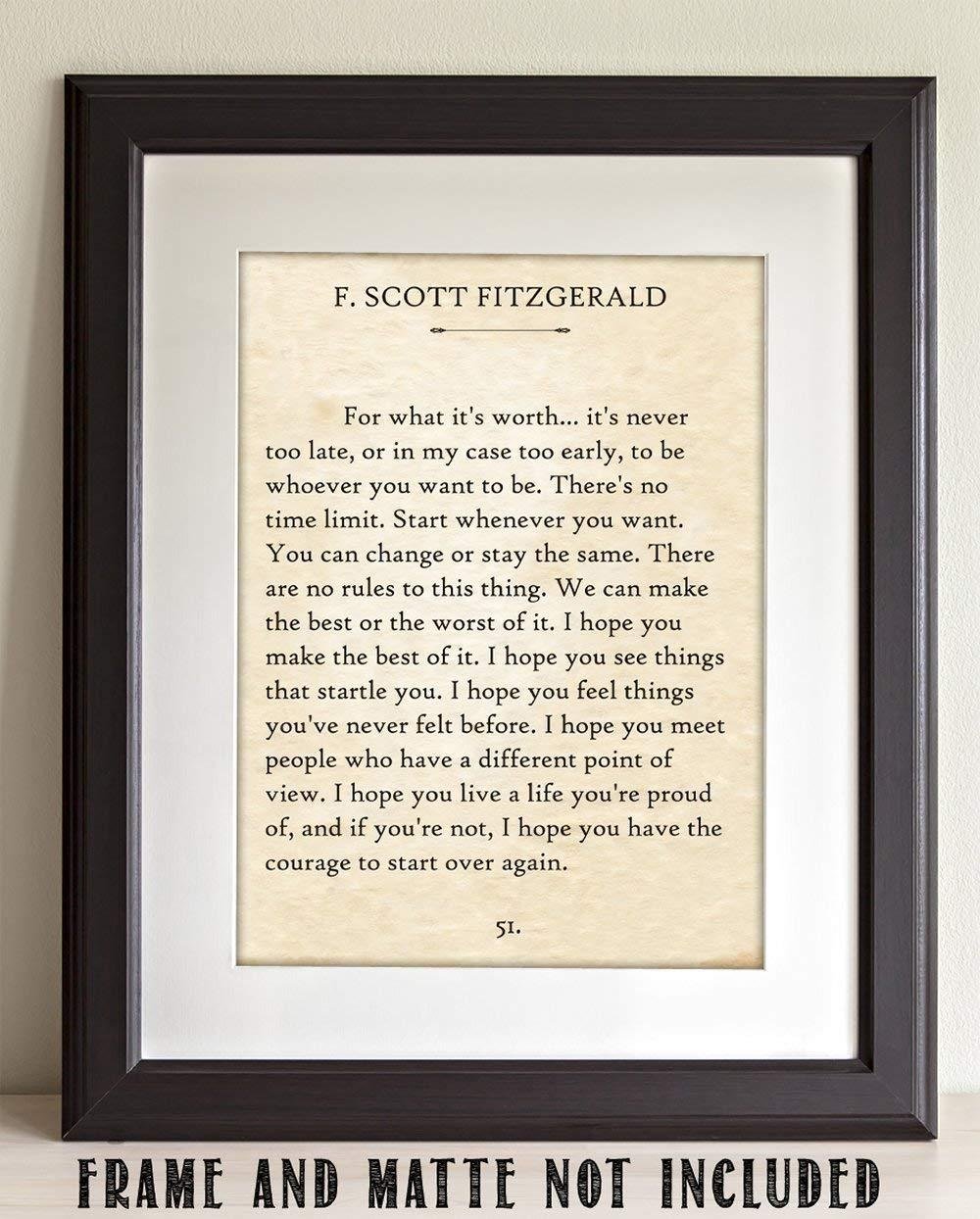 We Explore Fitzgerald's Timeless Words: Wall Art Review