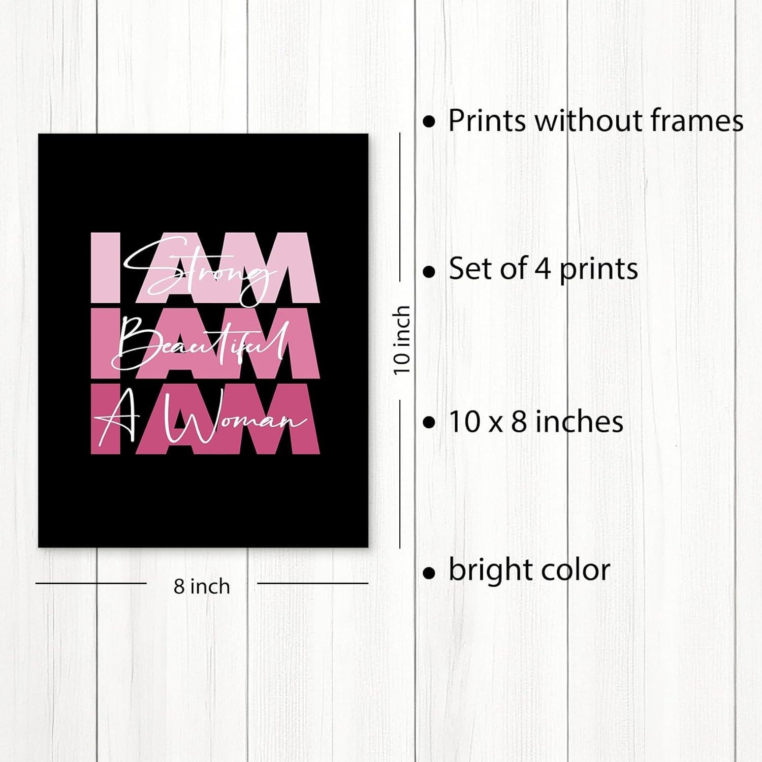 Elevating Her Space: Our Review of HUYAW Pink Inspirational wall Art