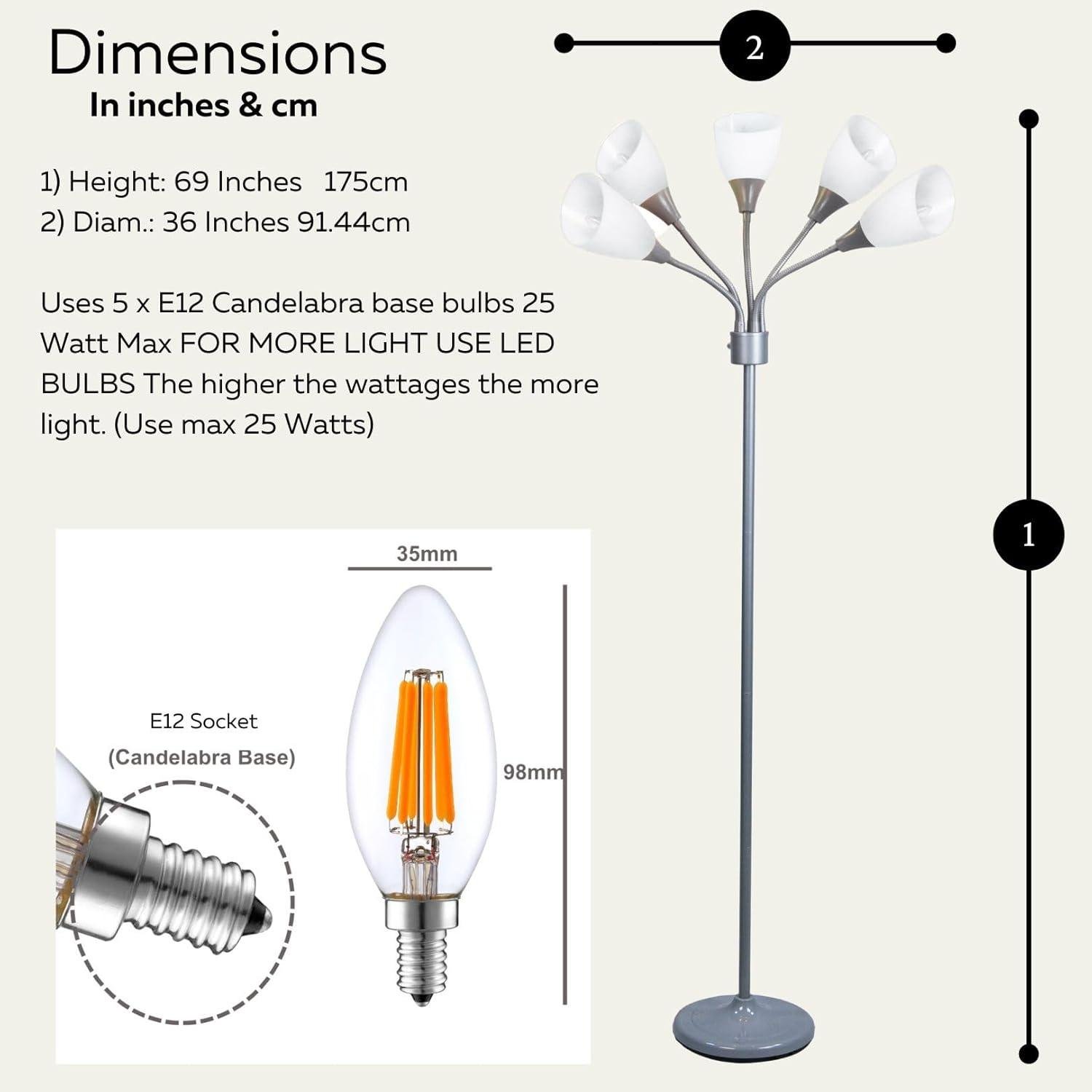 Our Review of the LIGHTACCENTS Medusa 5-Light⁣ Floor Lamp: ⁢Stylish & Shining