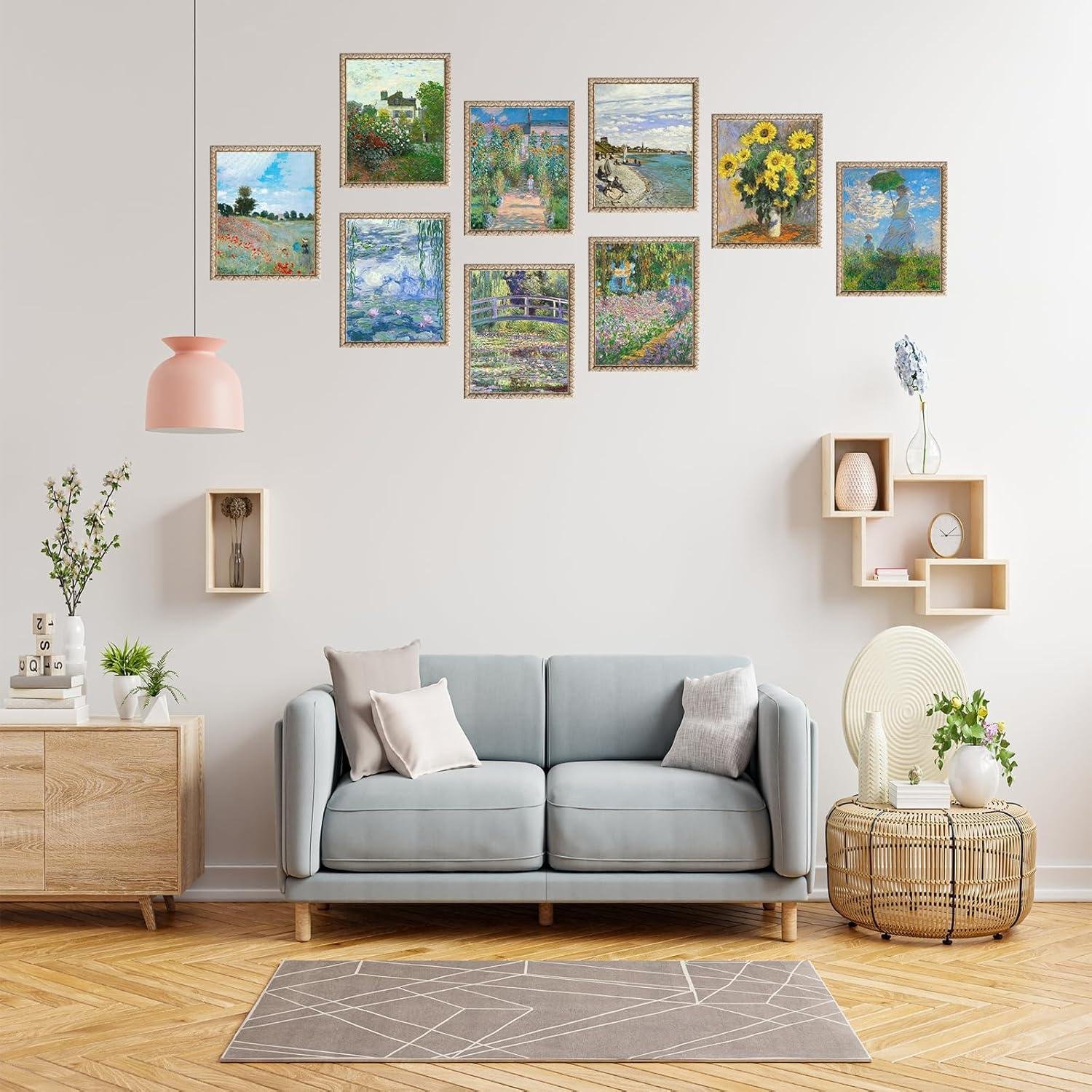 Bringing Monet's Magic Home: Our Review of 9-Piece Water Lilies Art Prints