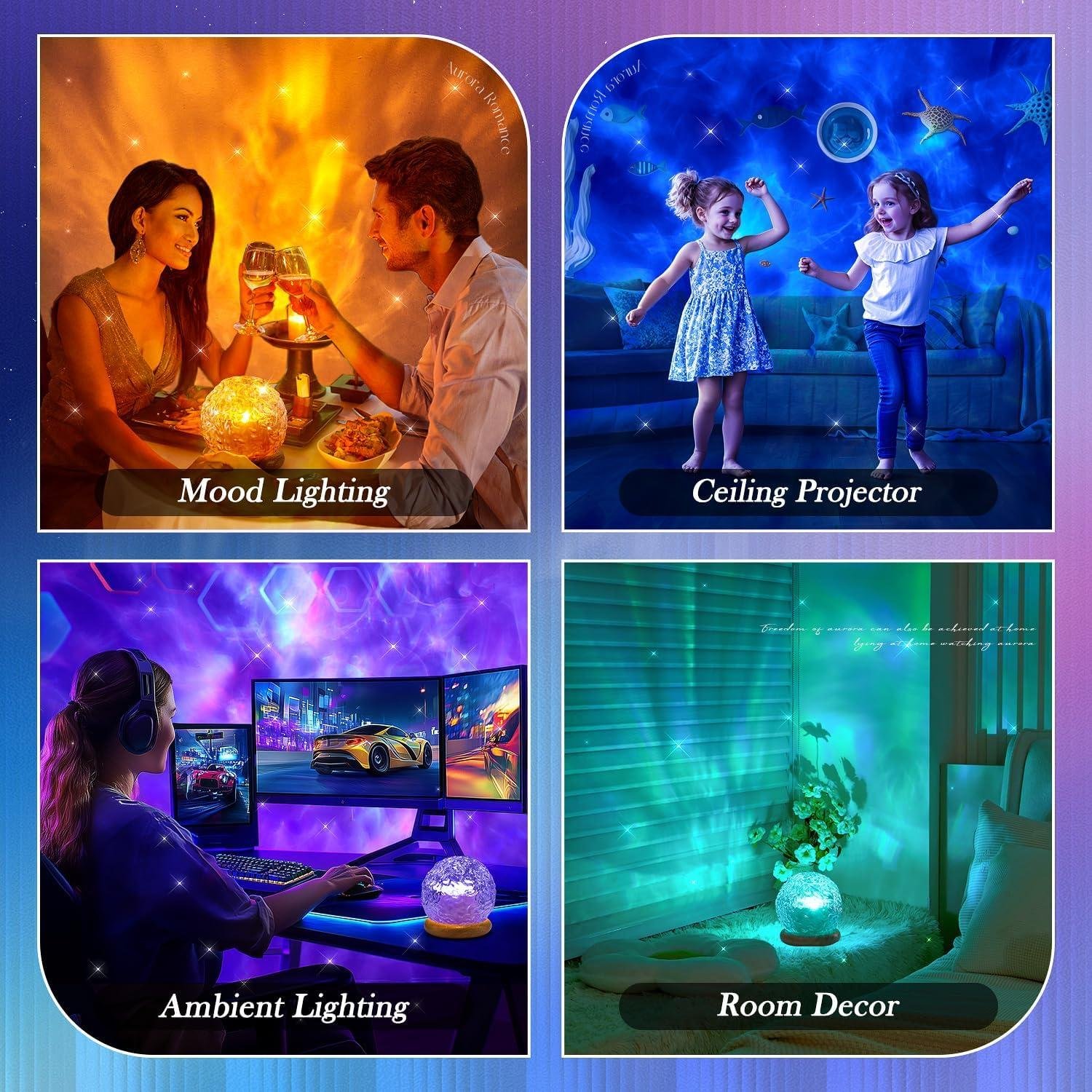 Transforming Our Bedrooms with the Mubarek Crystal light Projector-216 Modes of Magic!