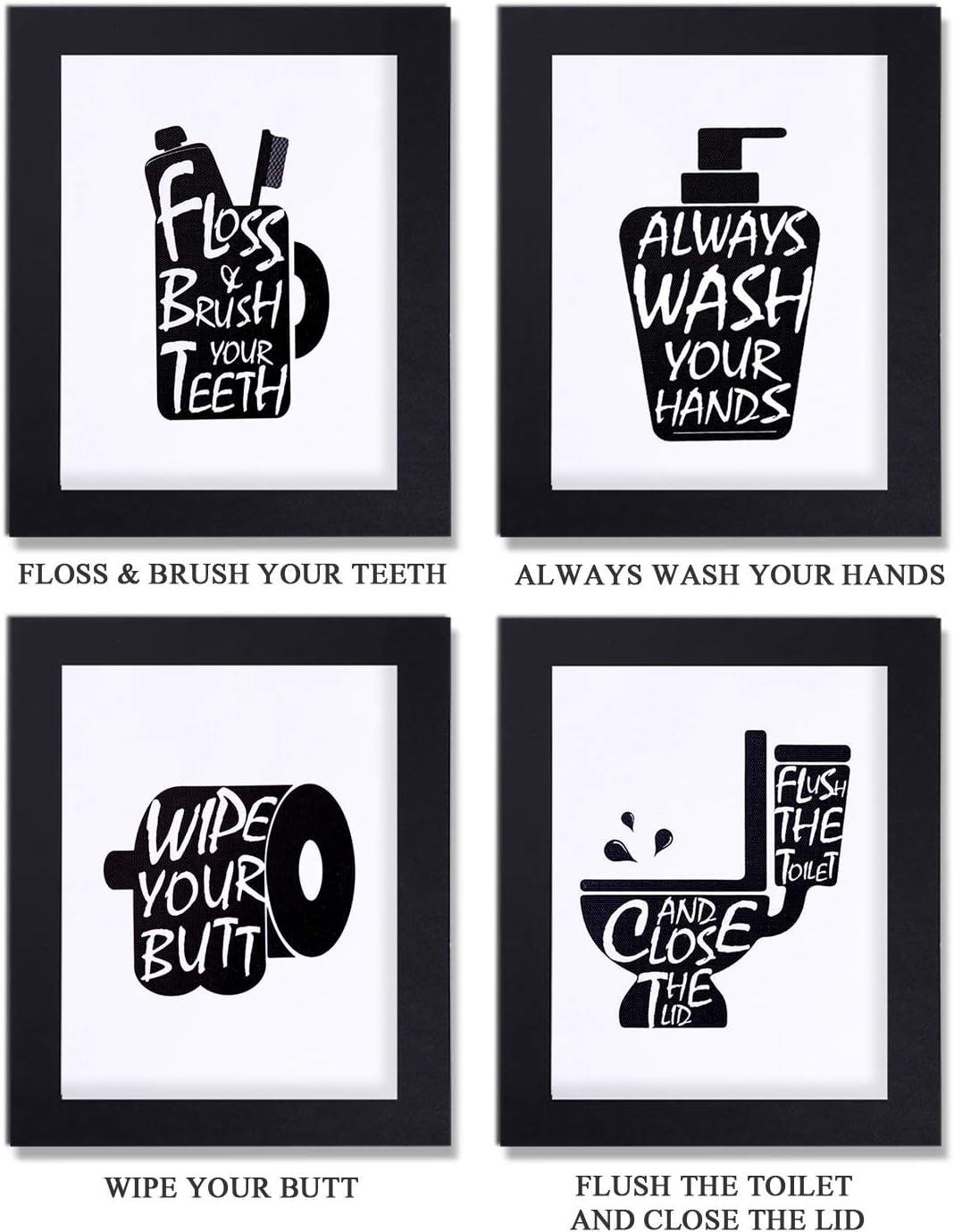 We Review: Joysnana's Hilarious Bathroom Wall Art Set