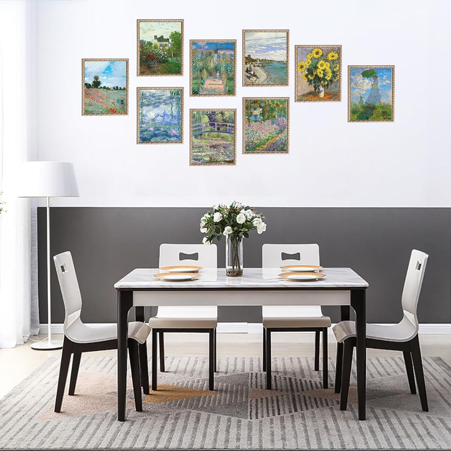 Bringing monet's Magic Home: Our Review of 9-Piece Water Lilies Art Prints