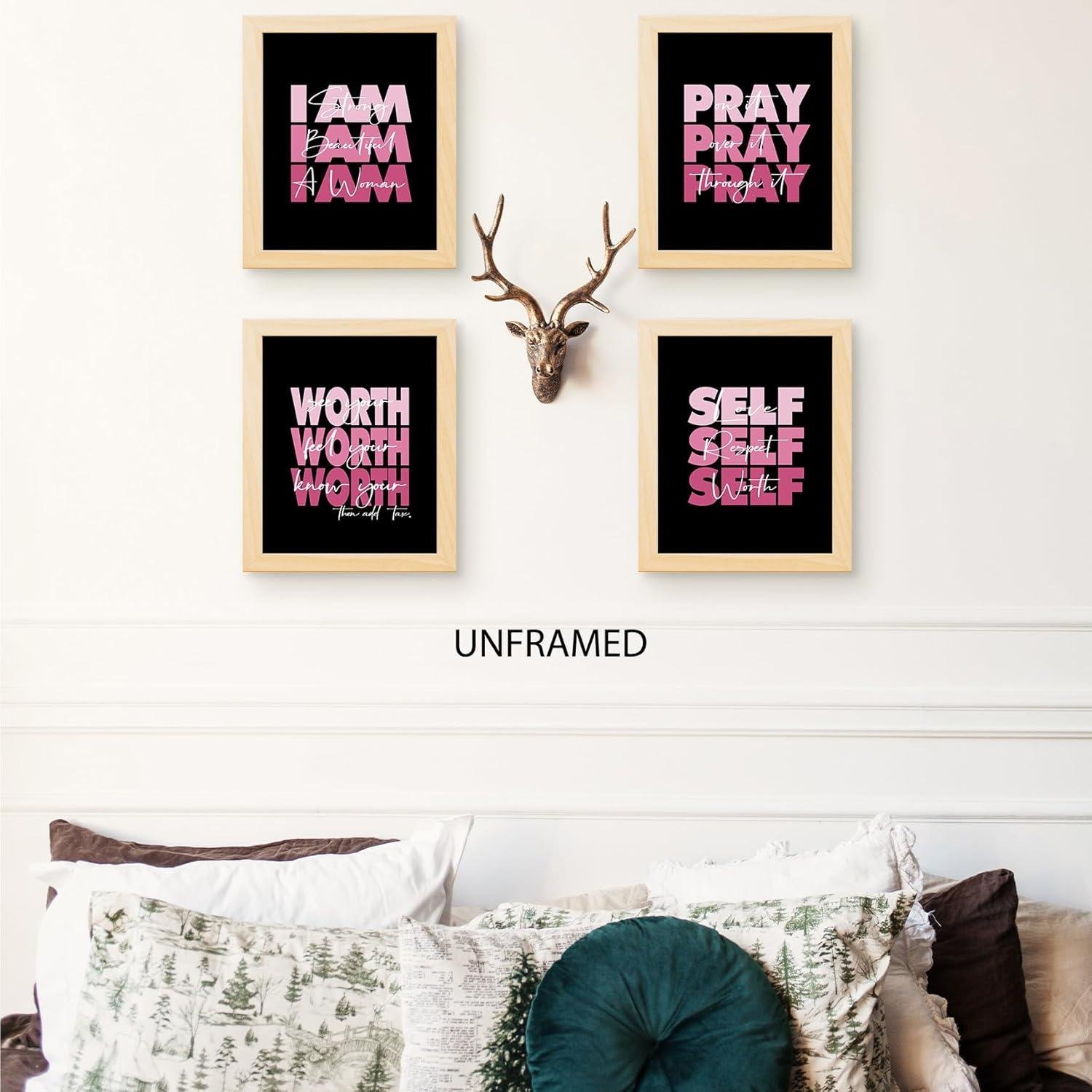 Elevating Her Space: Our Review of HUYAW Pink Inspirational Wall Art