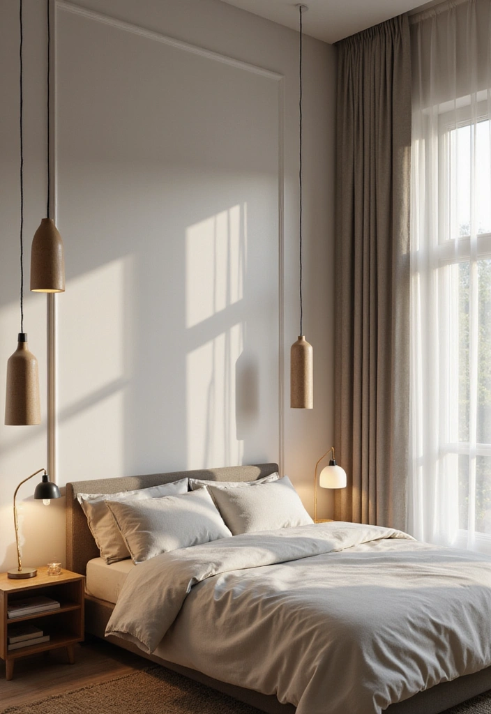 10 Minimalist Bedroom Decor Ideas That Will Transform Your Space Instantly! - 5. Focus on Lighting