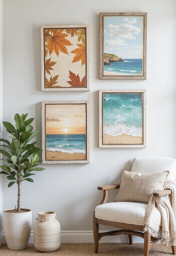 10 Nautical Wood Wall Art Ideas That Will Transform Your Space into a Coastal Paradise! - 10. Seasonal Decor: Change with the Tides