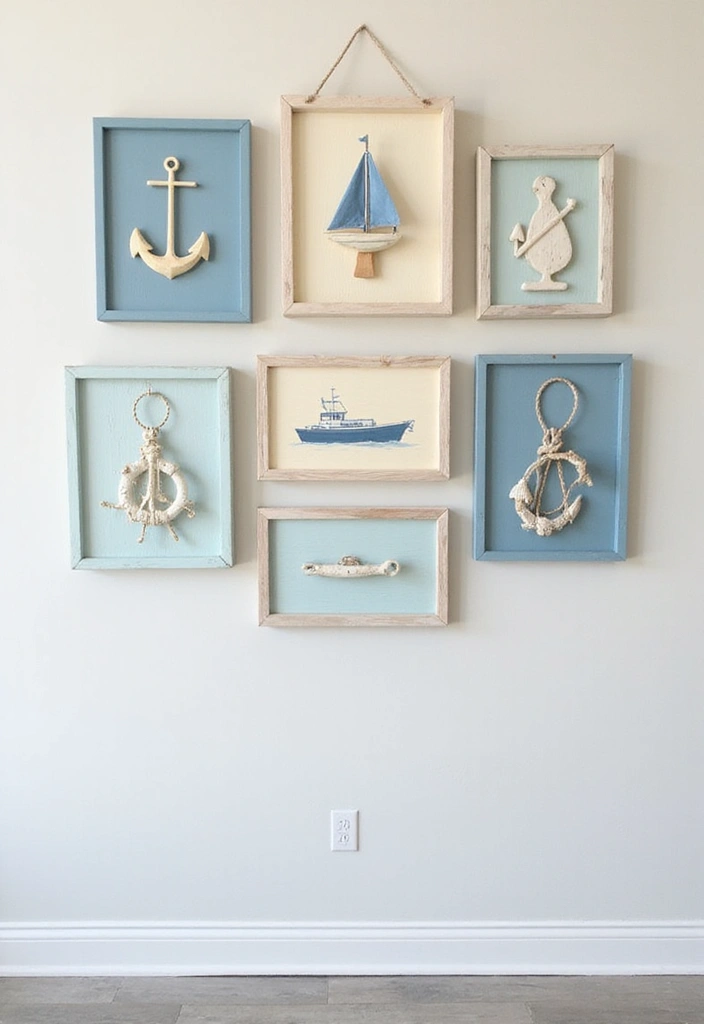 10 Nautical Wood Wall Art Ideas That Will Transform Your Space into a Coastal Paradise! - 3. Coastal Color Palette: Blues and Creams