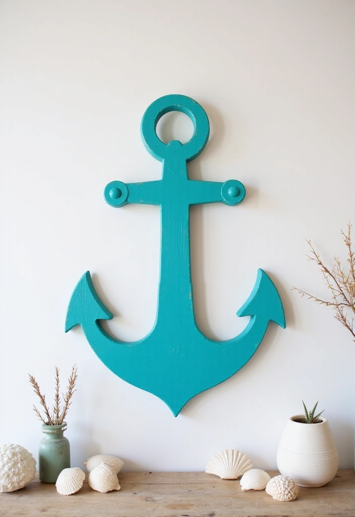 10 Nautical Wood Wall Art Ideas That Will Transform Your Space into a Coastal Paradise! - 4. Anchor Your Style: Classic Symbols of the Sea