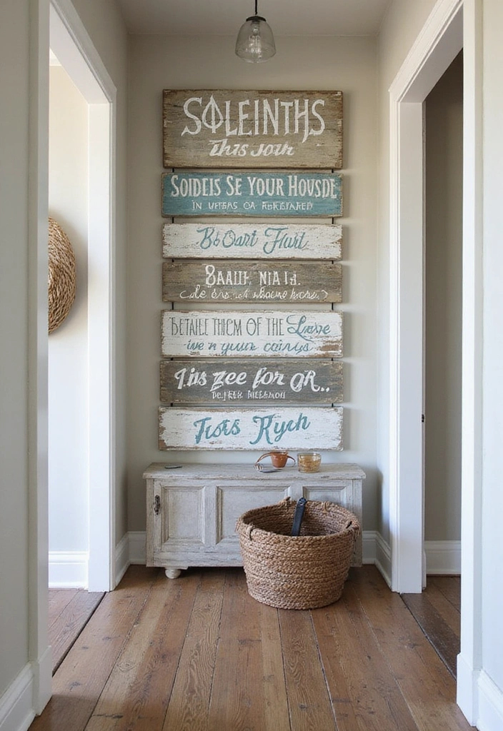 10 Nautical Wood Wall Art Ideas That Will Transform Your Space into a Coastal Paradise! - 5. Weathered Signs: A Touch of History
