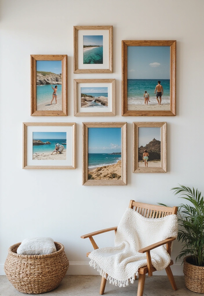 10 Nautical Wood Wall Art Ideas That Will Transform Your Space into a Coastal Paradise! - 9. Beachy Frames: Artful Displays