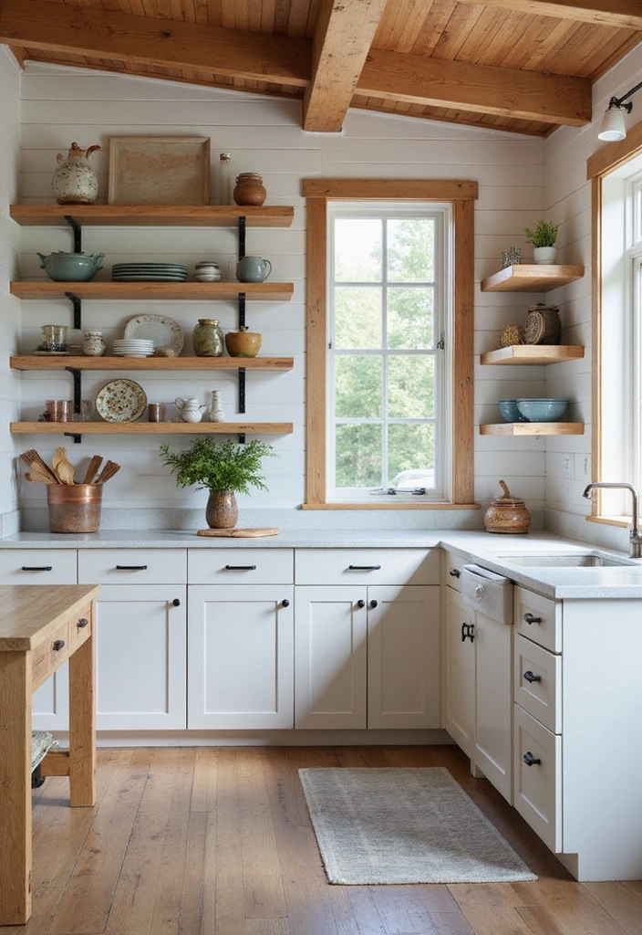 15 Jaw-Dropping Barndominium Decor Ideas You Need to See to Believe! - 6. Open Shelving for Display