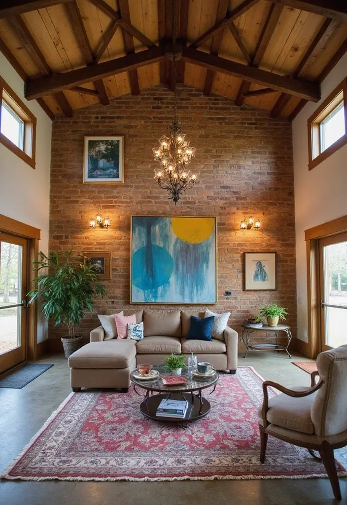 15 Jaw-Dropping Barndominium Interiors That Blend Rustic Charm with Modern Elegance! - 12. Artistic Decor Choices