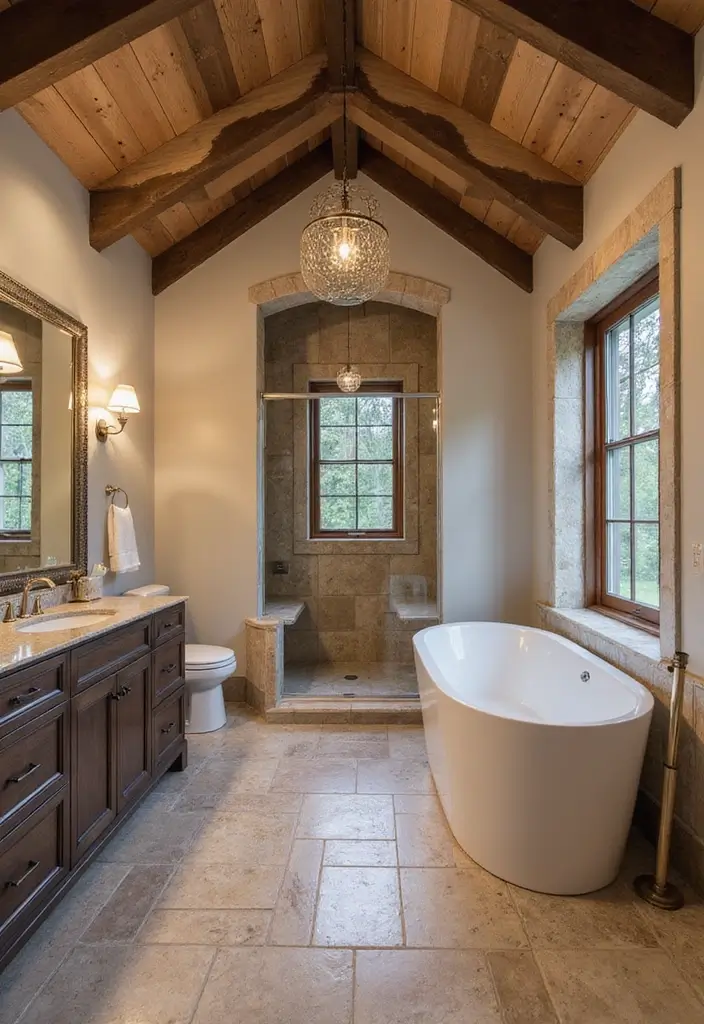 15 Jaw-Dropping Barndominium Interiors That Blend Rustic Charm with Modern Elegance! - 8. Luxurious Bathrooms