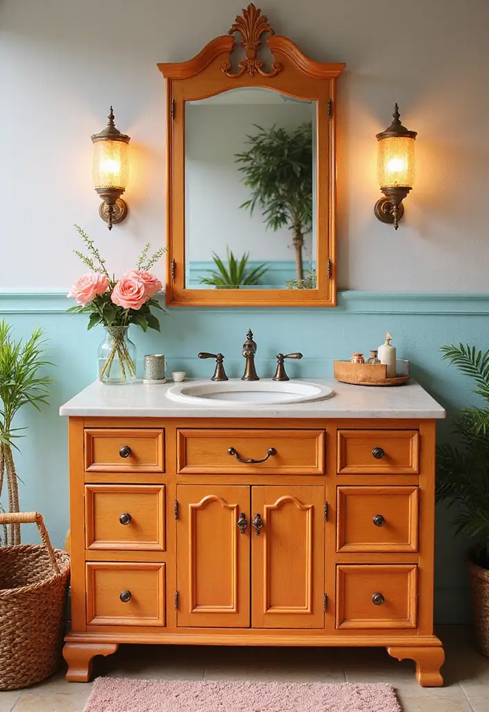 15 Luxury Bathroom Vanities That’ll Make You Feel Like Royalty (You Won't Believe #8!) - 11. Colorful Statement Pieces