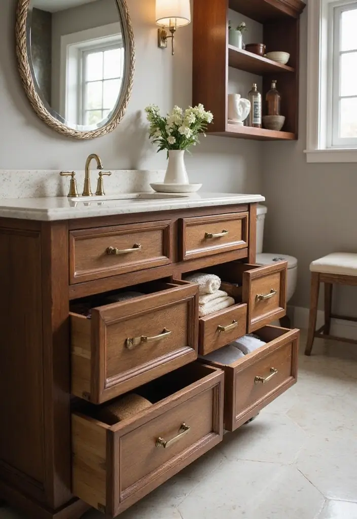 15 Luxury Bathroom Vanities That’ll Make You Feel Like Royalty (You Won't Believe #8!) - 15. Innovative Storage Solutions