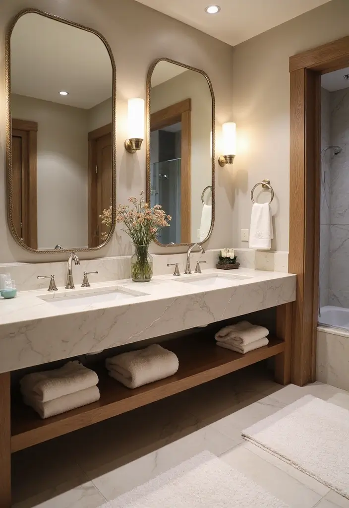 15 Luxury Bathroom Vanities That’ll Make You Feel Like Royalty (You Won't Believe #8!) - 7. Sophisticated Double Vanities