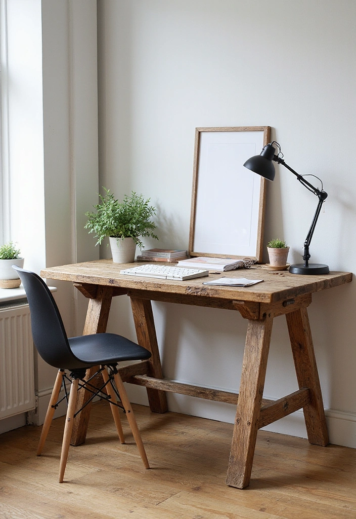 15 Stunning Reclaimed Wood Furniture Ideas That Will Transform Your Space (You Won't Believe #8!) - 10. Stylish Reclaimed Wood Desk