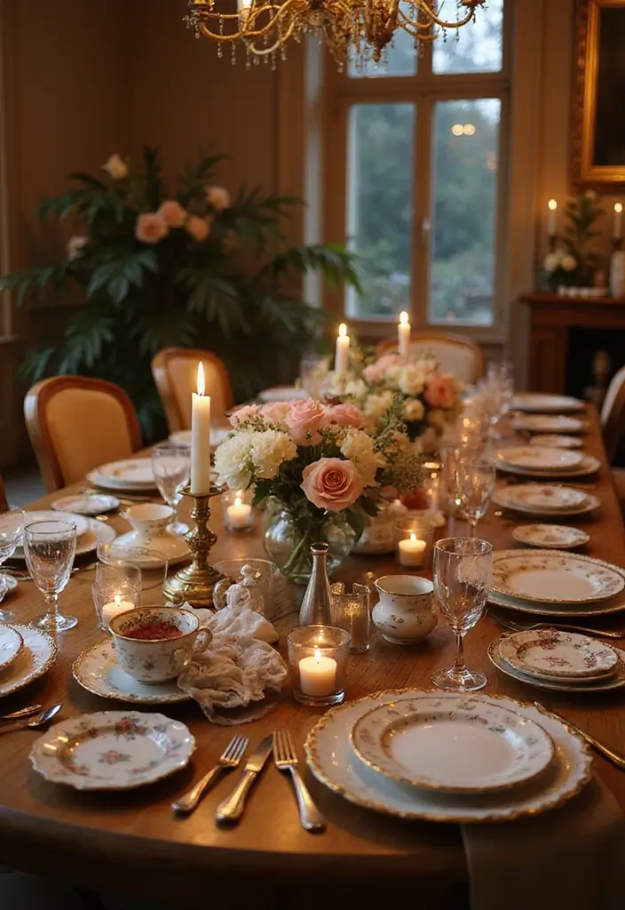 17 Enchanting Castlecore Decor Ideas That'll Make Your Home Feel Like a Fairytale! - 10. Opulent Table Settings