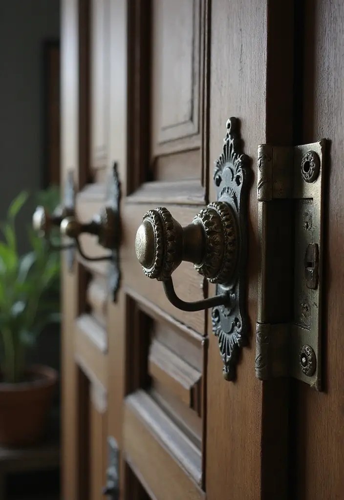 17 Enchanting Castlecore Decor Ideas That'll Make Your Home Feel Like a Fairytale! - 16. Unique Door Hardware