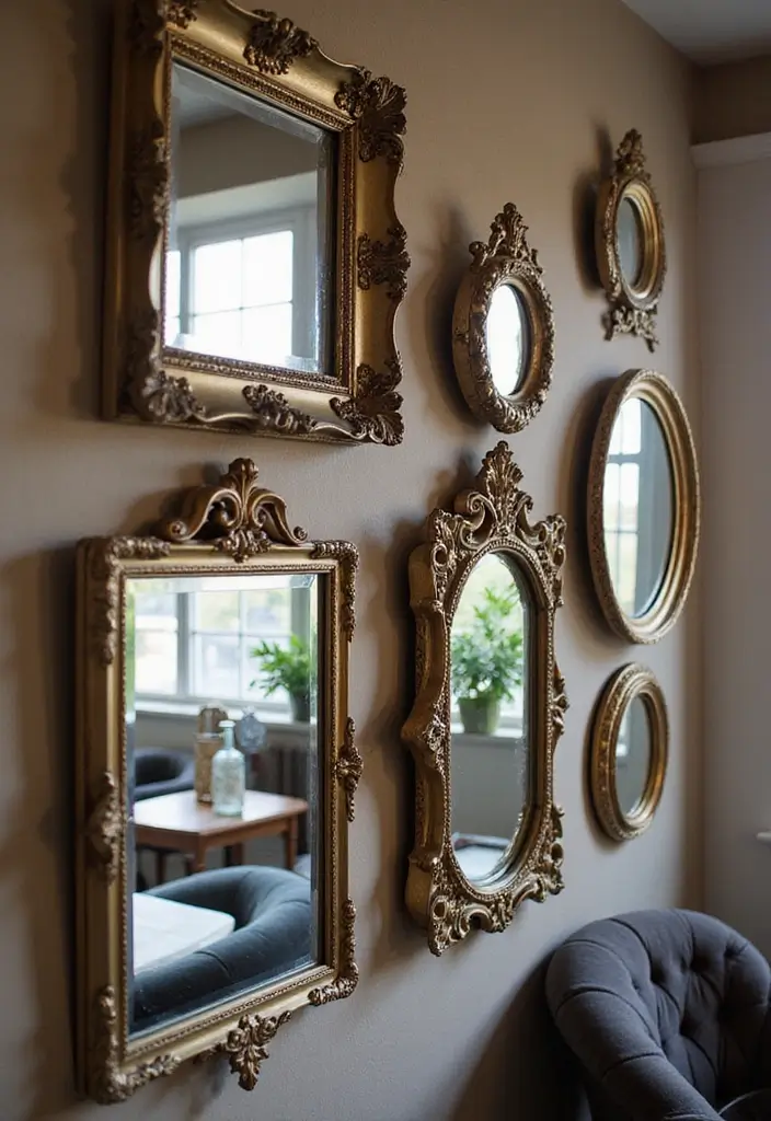 17 Enchanting Castlecore Decor Ideas That'll Make Your Home Feel Like a Fairytale! - 5. Vintage Mirrors