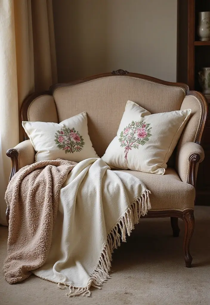 17 Enchanting Castlecore Decor Ideas That'll Make Your Home Feel Like a Fairytale! - 7. Soft Textiles