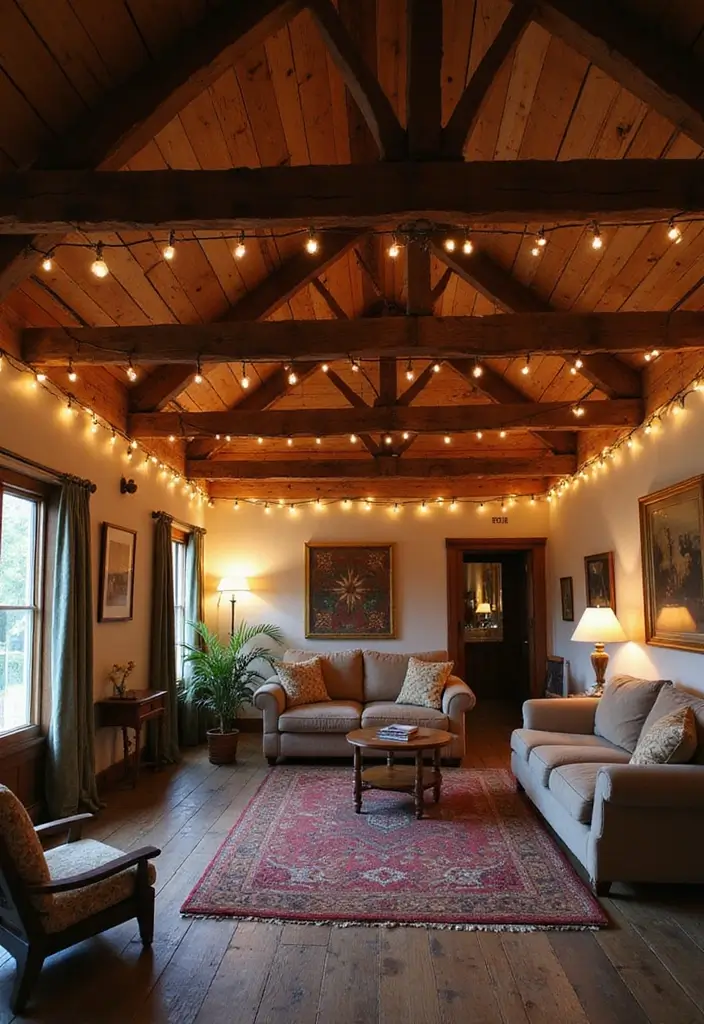 17 Rustic Living Room Decor Ideas That Will Make You Feel Right at Home! (You Won't Believe #12!) - 1. Wooden Beams: The Heart of Rustic Charm
