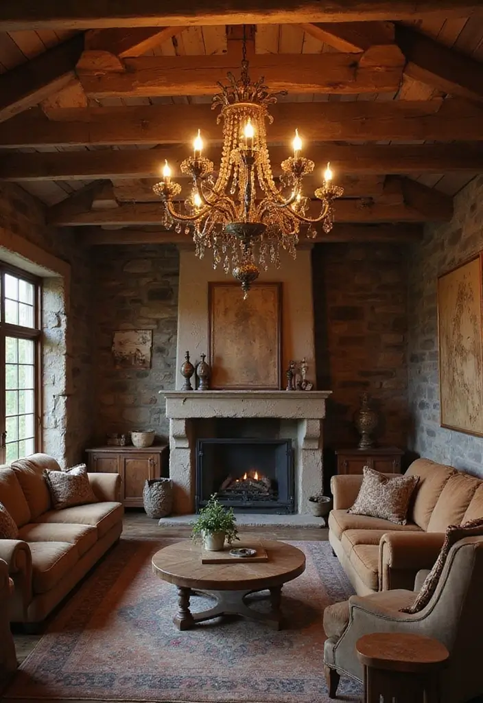 17 Rustic Living Room Decor Ideas That Will Make You Feel Right at Home! (You Won't Believe #12!) - 12. Statement Lighting: Make It Pop!