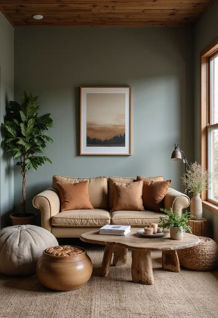 17 Rustic Living Room Decor Ideas That Will Make You Feel Right at Home! (You Won't Believe #12!) - 6. Earthy Color Palette